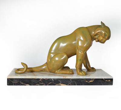 Art Deco Bronze Panther by Rochard