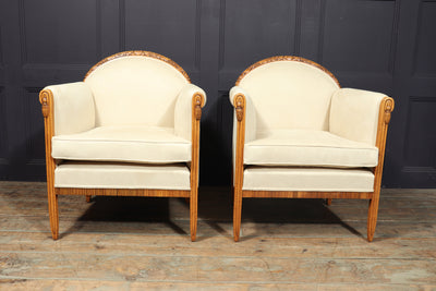 French Art Deco Armchairs by Paul Follot