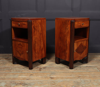 Pair Of French Art Deco bedside Cabinets by Michel Dufet