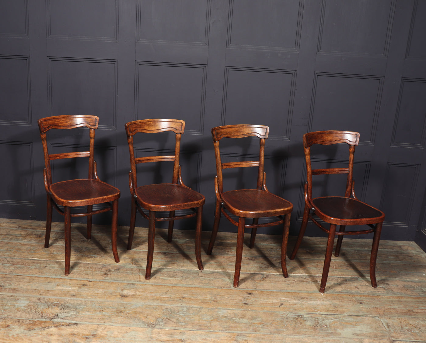 Set of Four Bentwood Chairs by Thonet