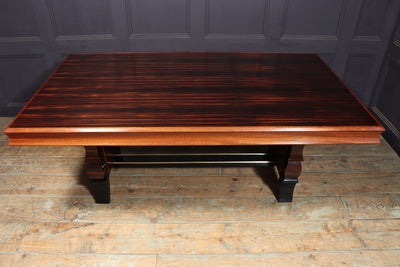 French Art Deco Dining Table in Macassar Ebony