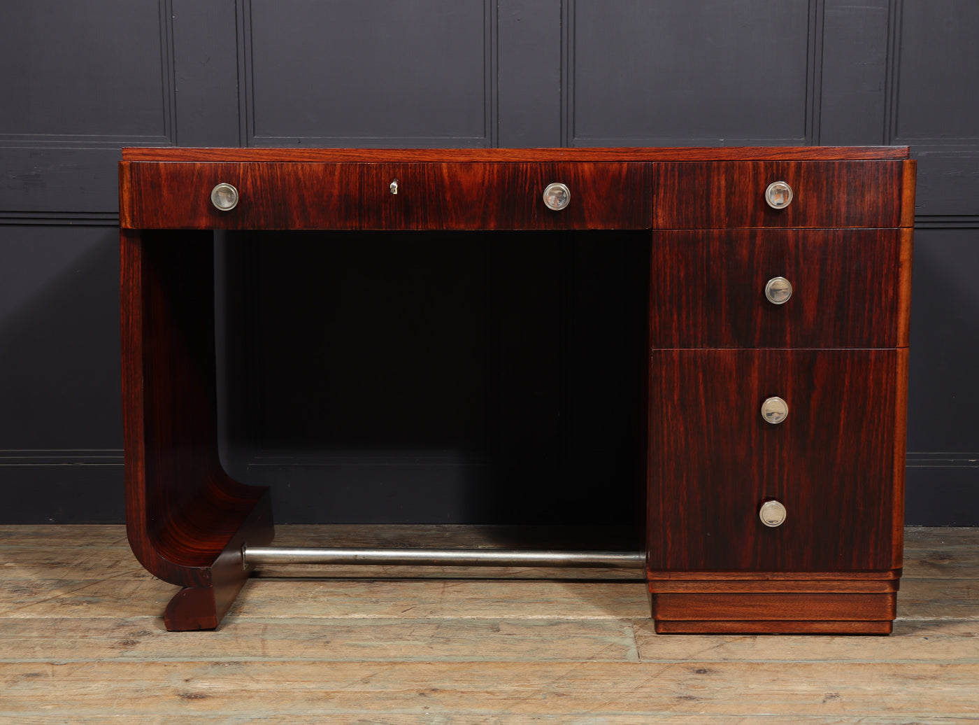 French Art Deco Desk in Rosewood