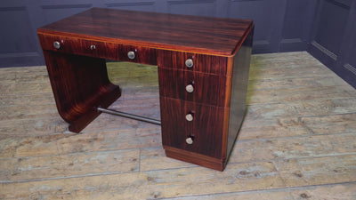French Art Deco Desk in Rosewood