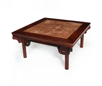 Chinese Rattan top Kang Table c1880 side