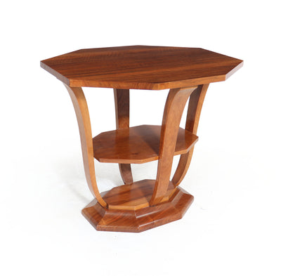 French Art Deco Walnut Occasional Table side