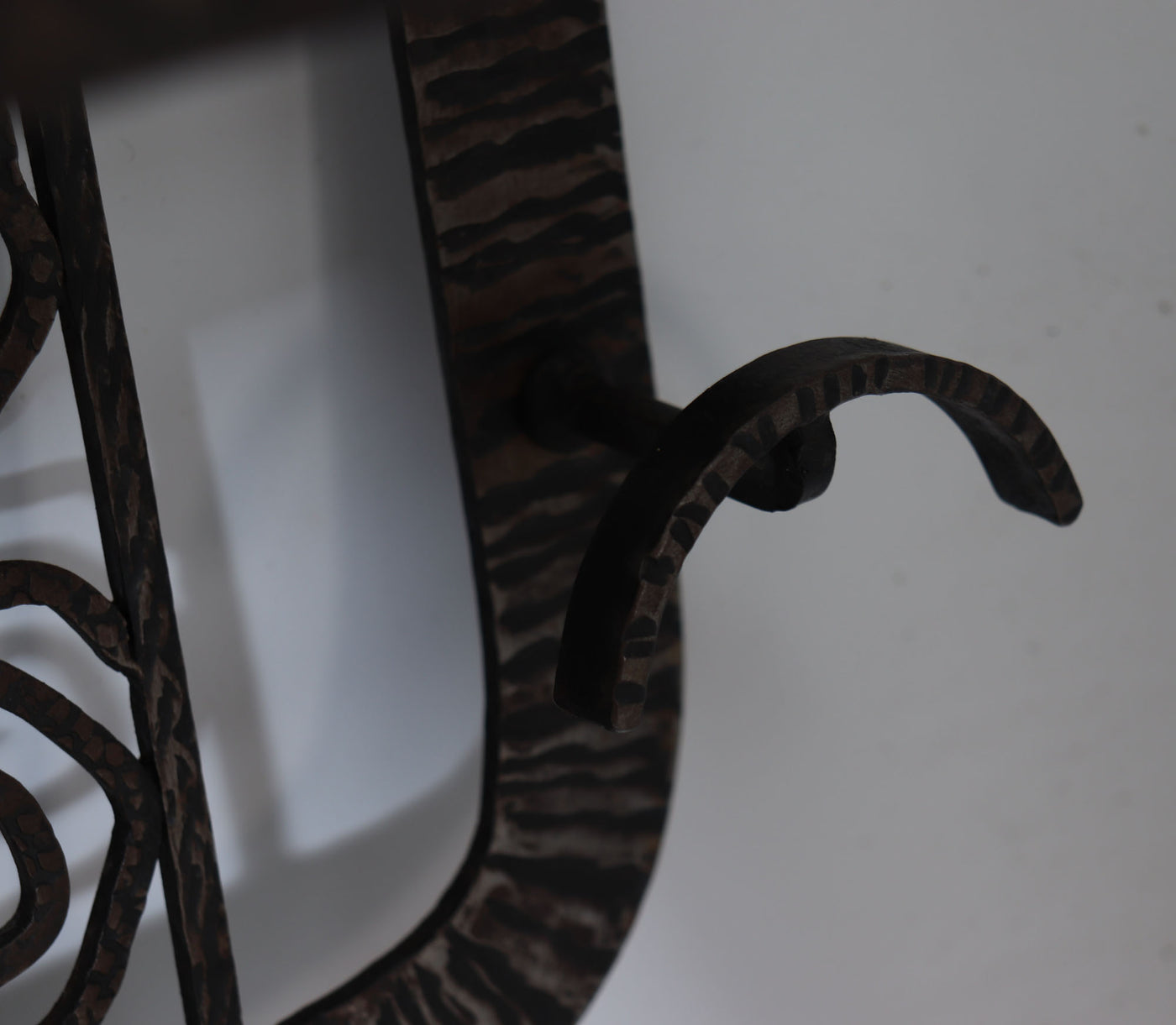 Wrought Iron Coat Rack mirror by Paul Kiss