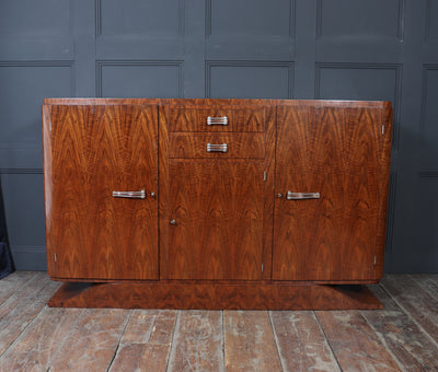 1925 Art Deco Figured Walnut Sideboard