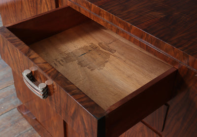 1925 Art Deco Figured Walnut Sideboard