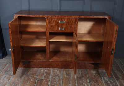1925 Art Deco Figured Walnut Sideboard
