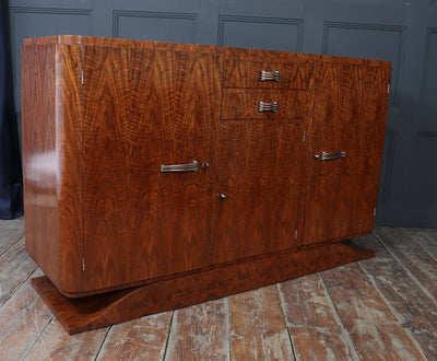 1925 Art Deco Figured Walnut Sideboard