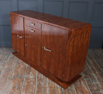 1925 Art Deco Figured Walnut Sideboard