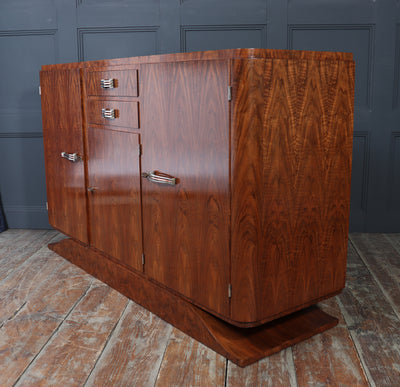 1925 Art Deco Figured Walnut Sideboard