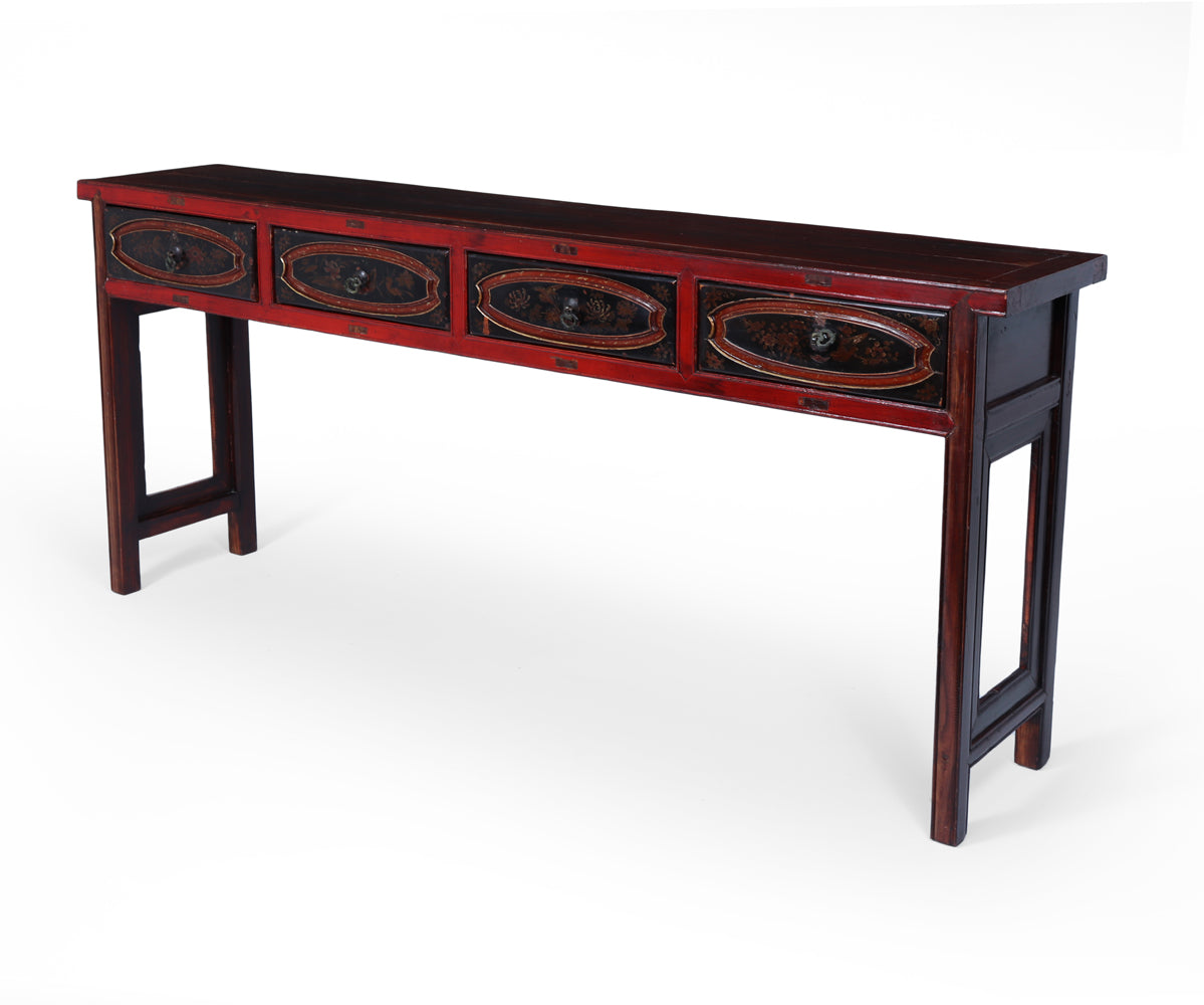19th Century Chinese Lacquered Console Table