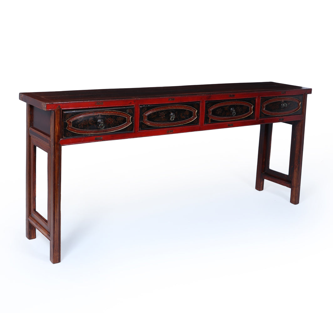 19th Century Chinese Lacquered Console Table