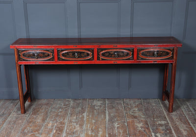 19th Century Chinese Lacquered Console Table