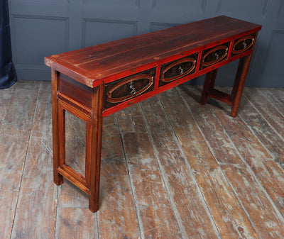 19th Century Chinese Lacquered Console Table