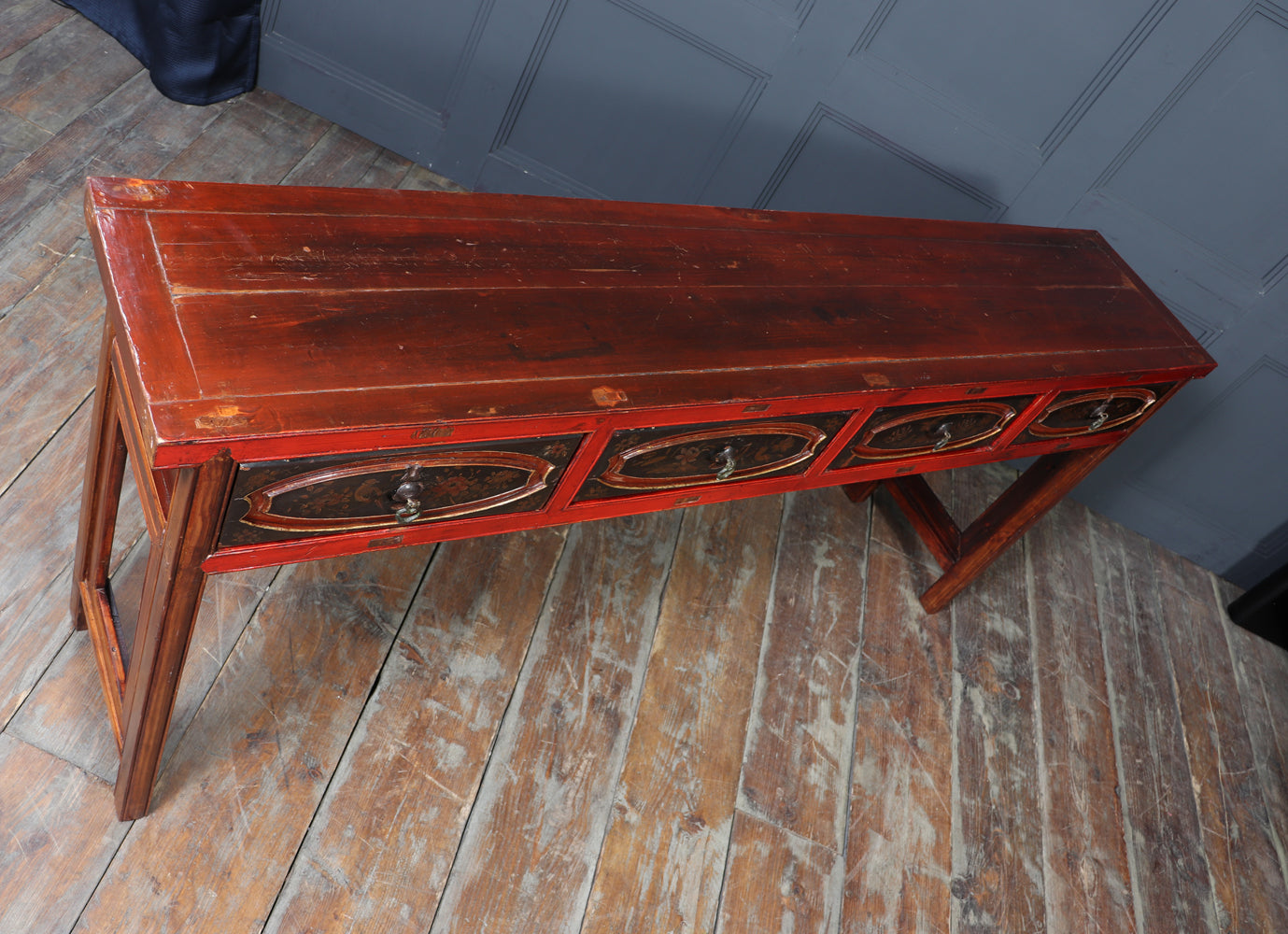 19th Century Chinese Lacquered Console Table