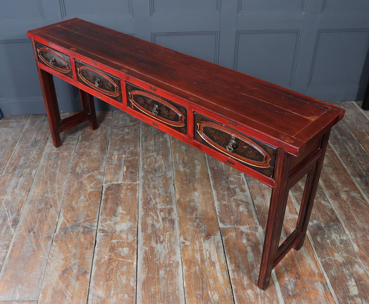 19th Century Chinese Lacquered Console Table