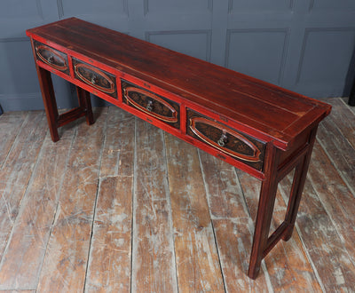 19th Century Chinese Lacquered Console Table