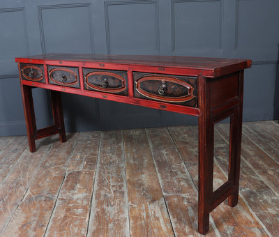 19th Century Chinese Lacquered Console Table