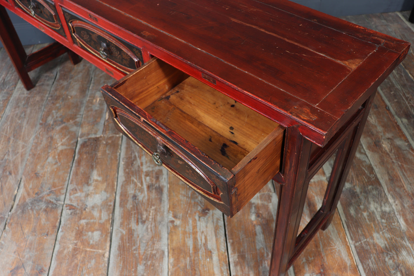 19th Century Chinese Lacquered Console Table
