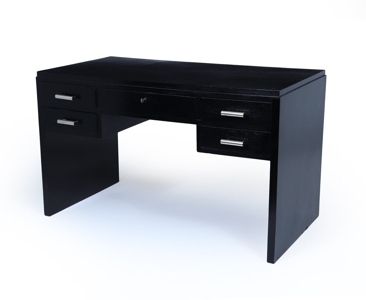 Art Deco Black Ebonised Desk 1930's