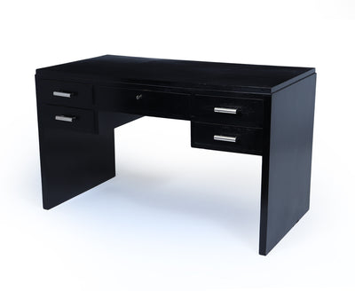 Art Deco Black Ebonised Desk 1930's
