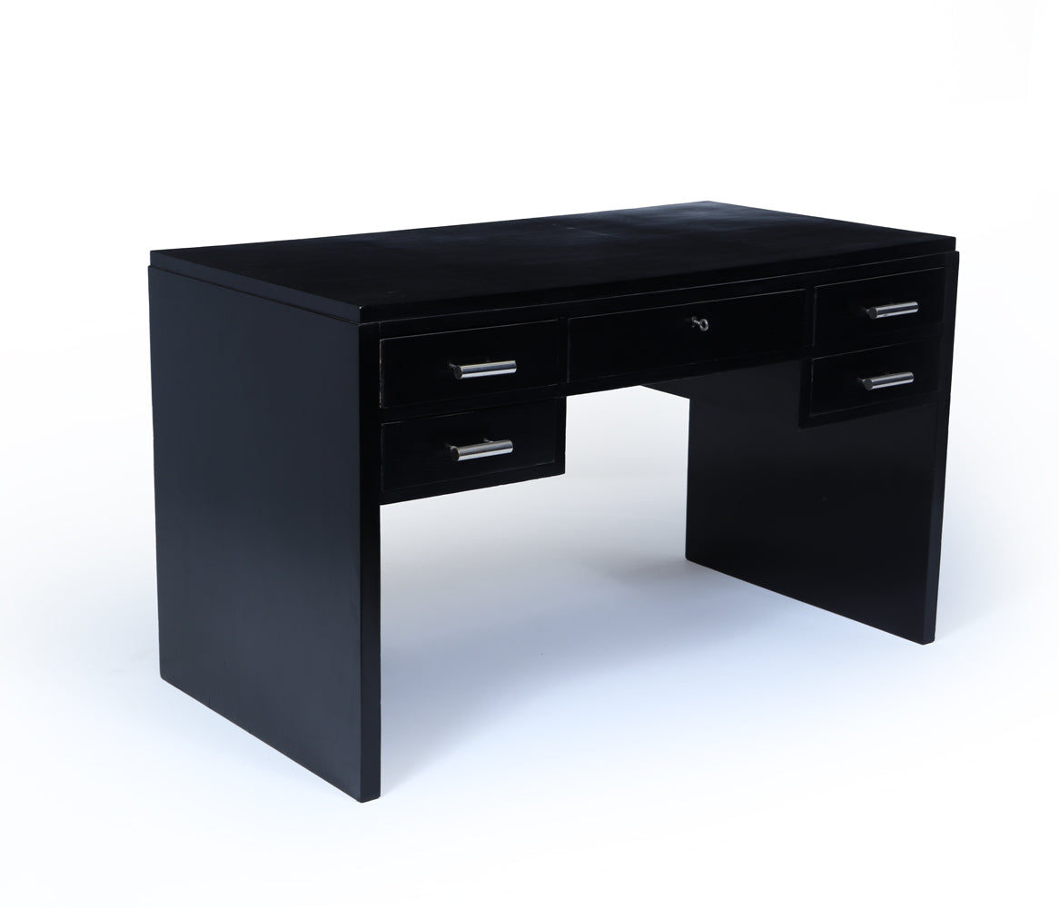 Art Deco Black Ebonised Desk 1930's