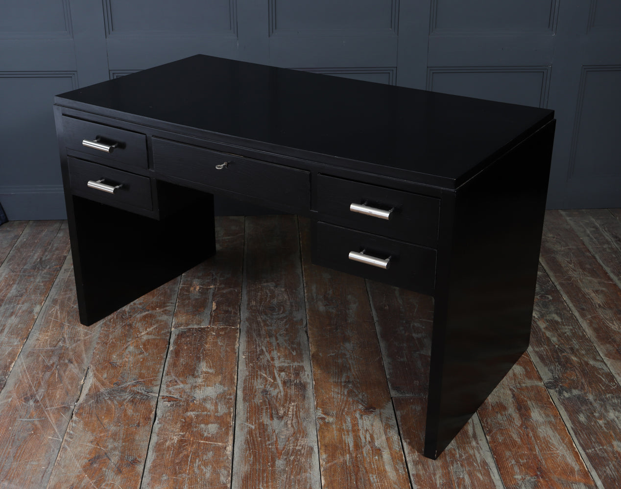 Art Deco Black Ebonised Desk 1930's