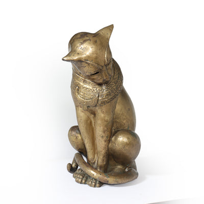 Art Deco Bronze Egyptian Cat goddess Bastetfront