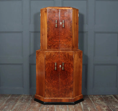 Art Deco Burr Walnut Cocktail Cabinet