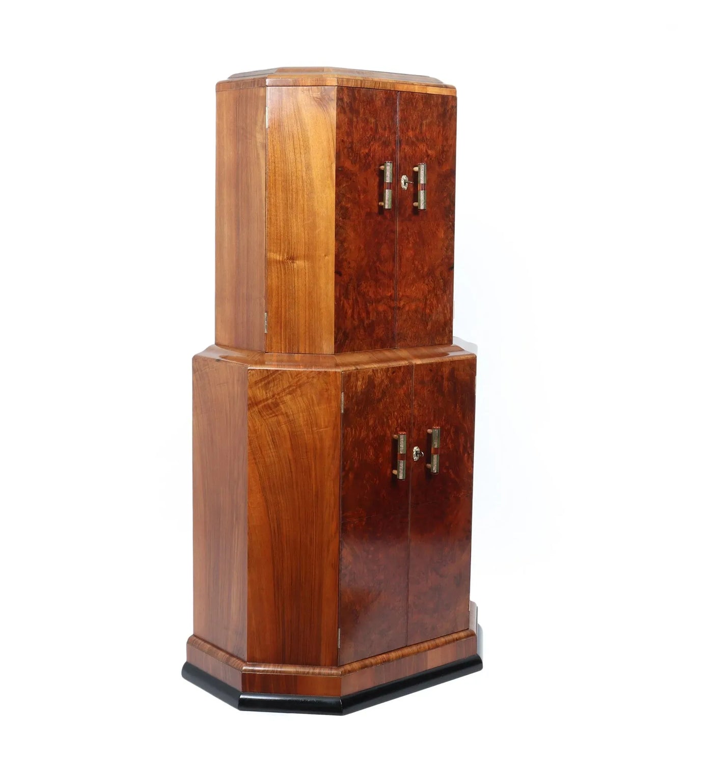 Art Deco Burr Walnut Cocktail Cabinet