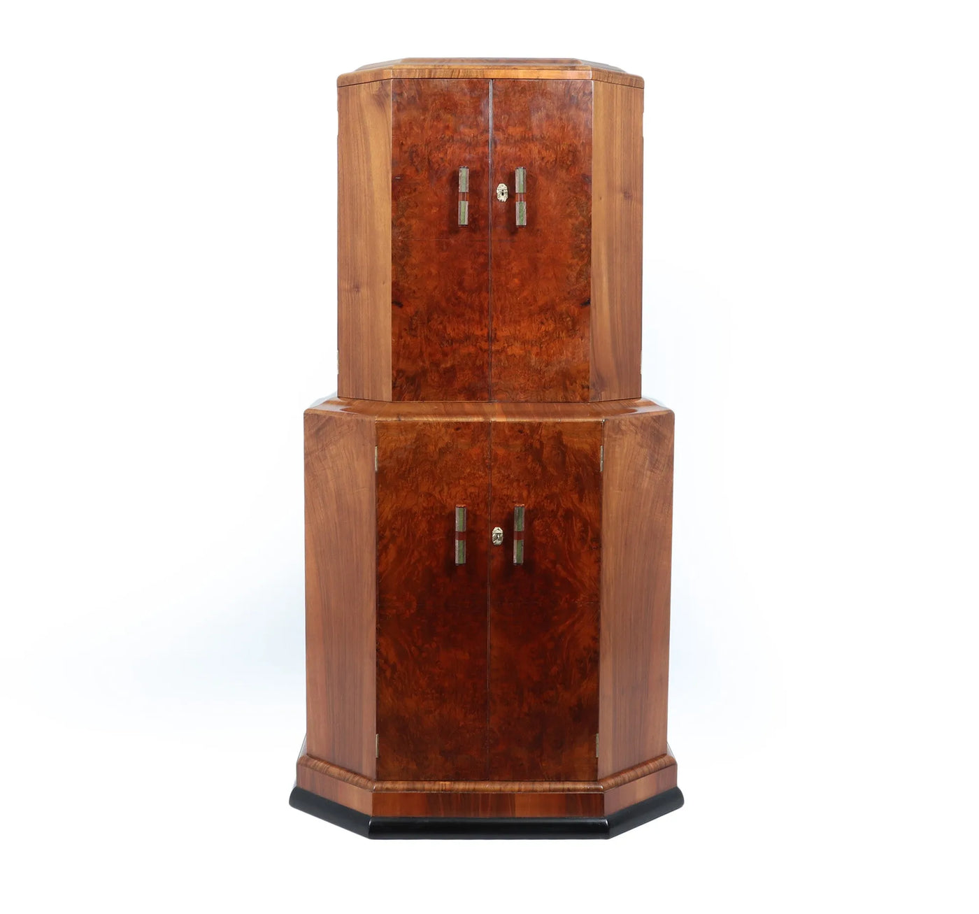 Art Deco Burr Walnut Cocktail Cabinet