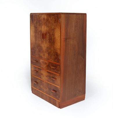 Art Deco Burr Walnut Tallboy