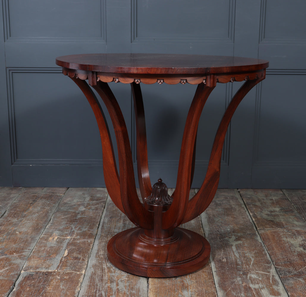 Art Deco Centre Table with Carved Detail
