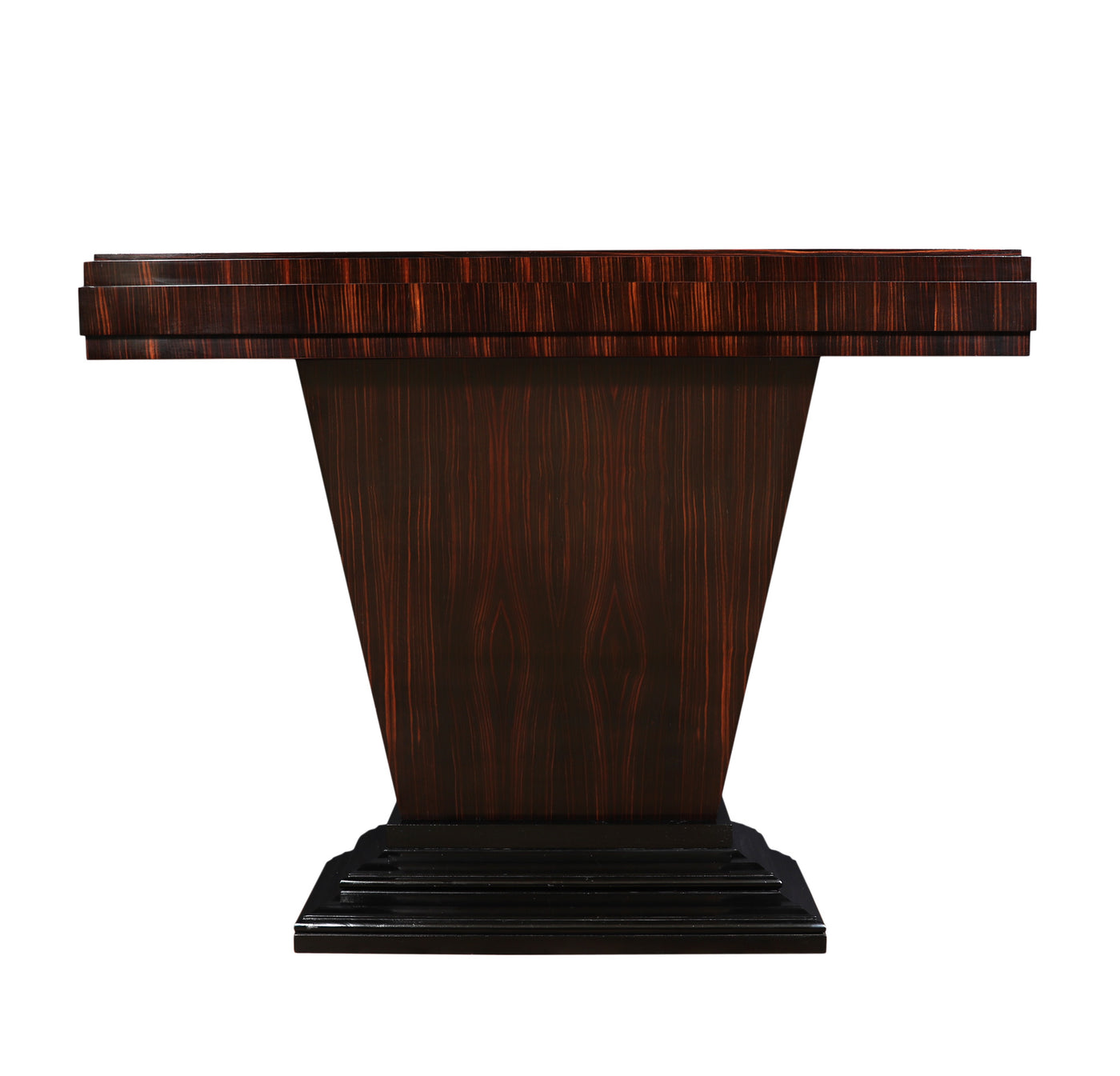 Art Deco Console Table in Macassar Ebony by Thomas London front