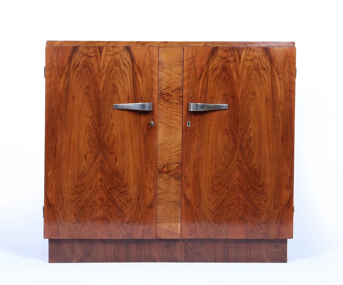 Art Deco Two Door Walnut Cabinet