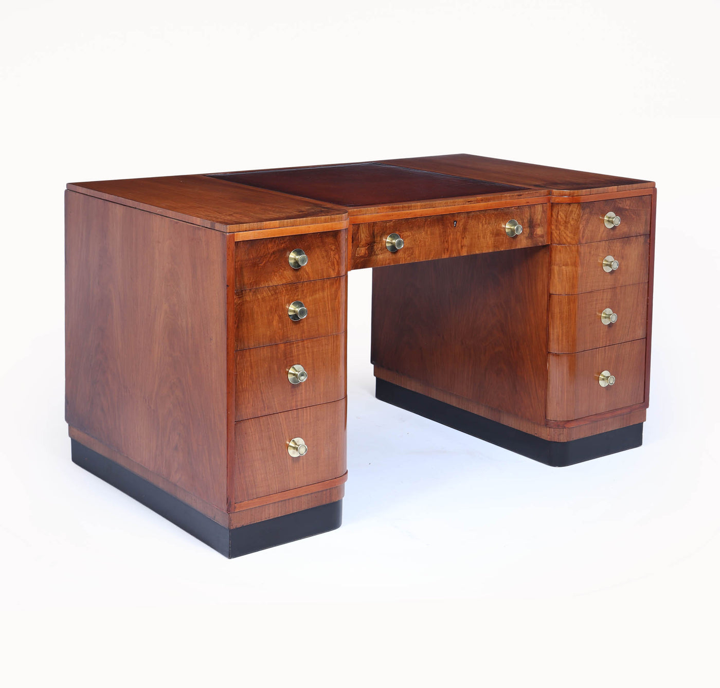 Art Deco Walnut Desk by Waring and Gillows