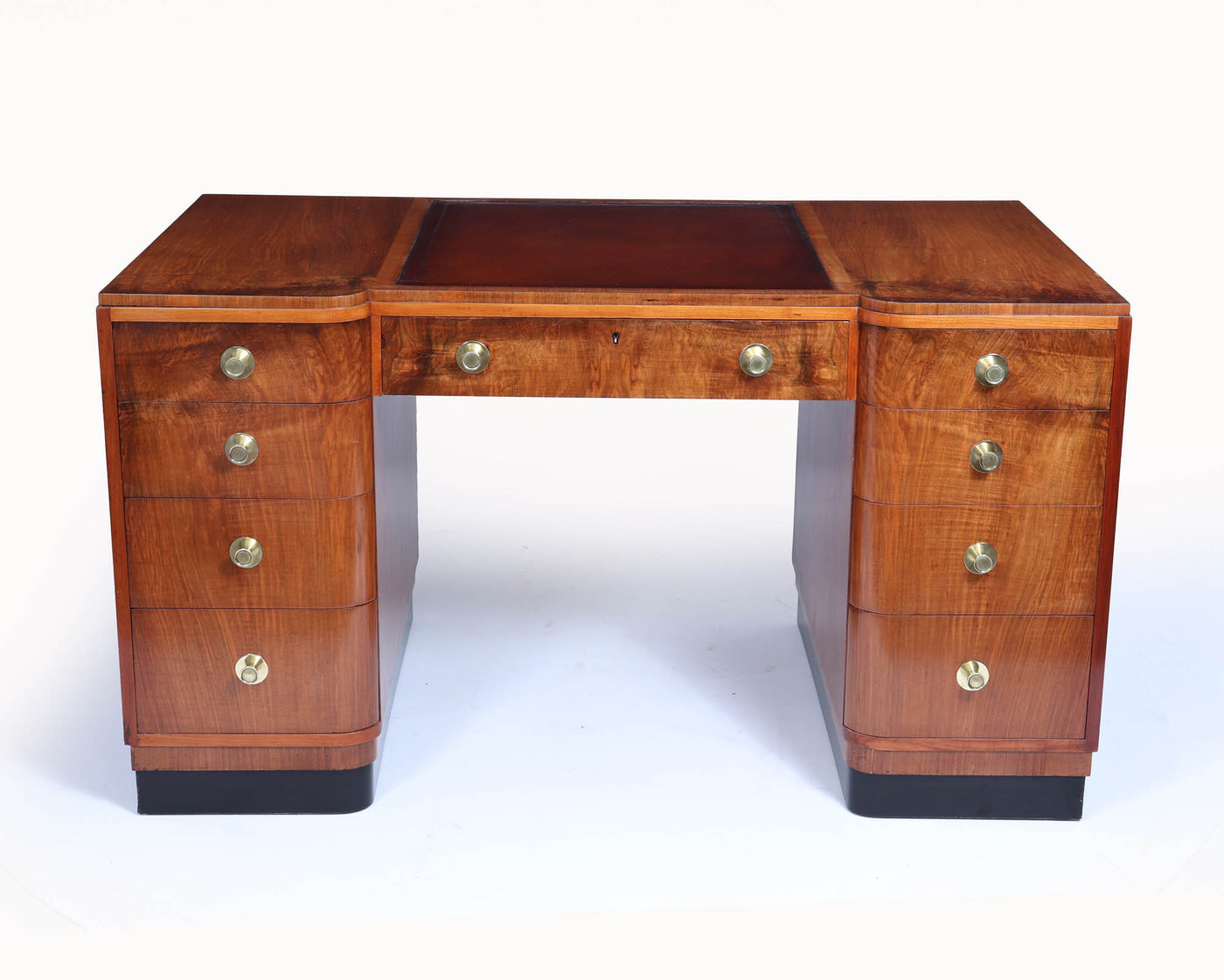 Art Deco Walnut Desk by Waring and Gillows