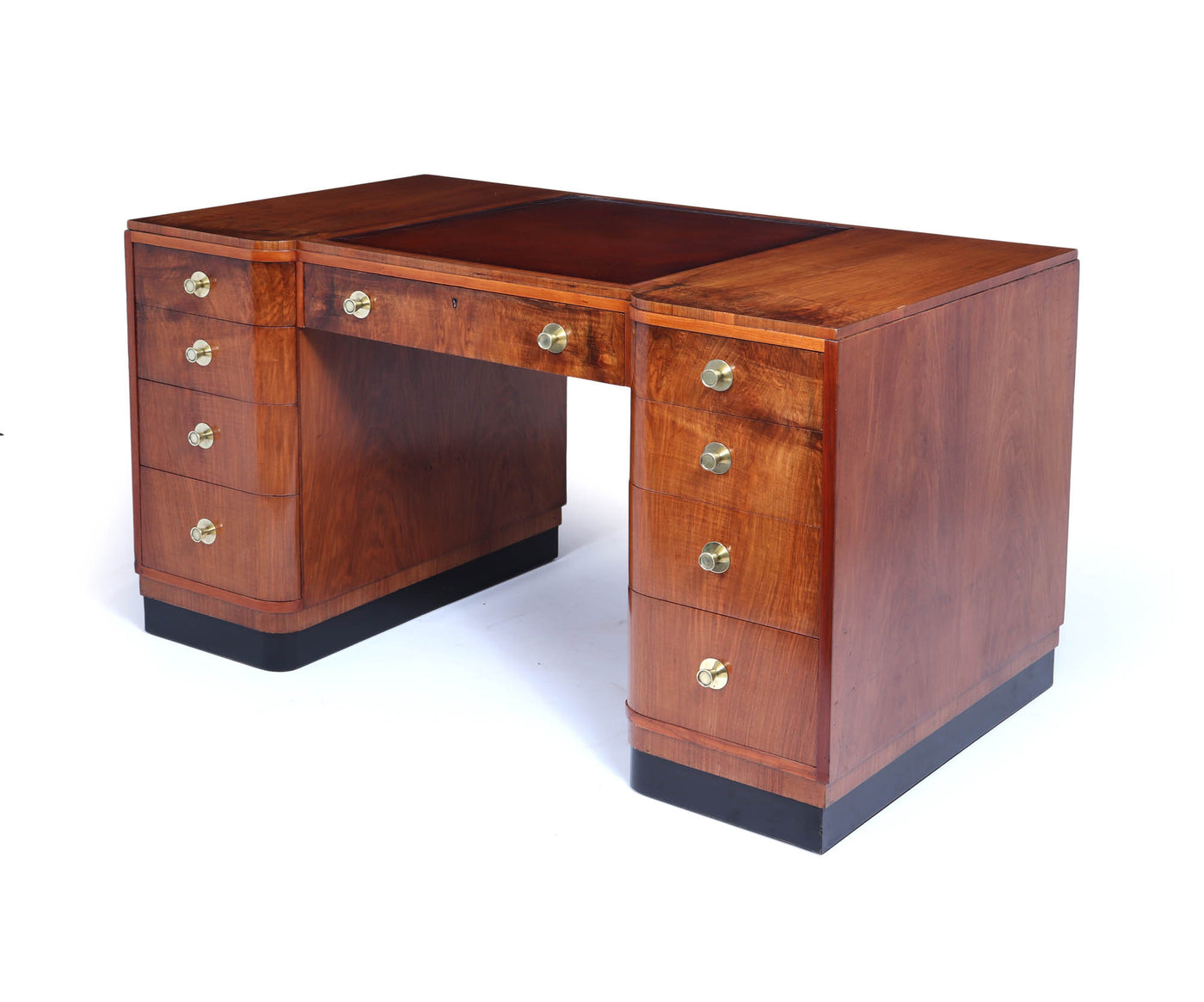 Art Deco Walnut Desk by Waring and Gillows