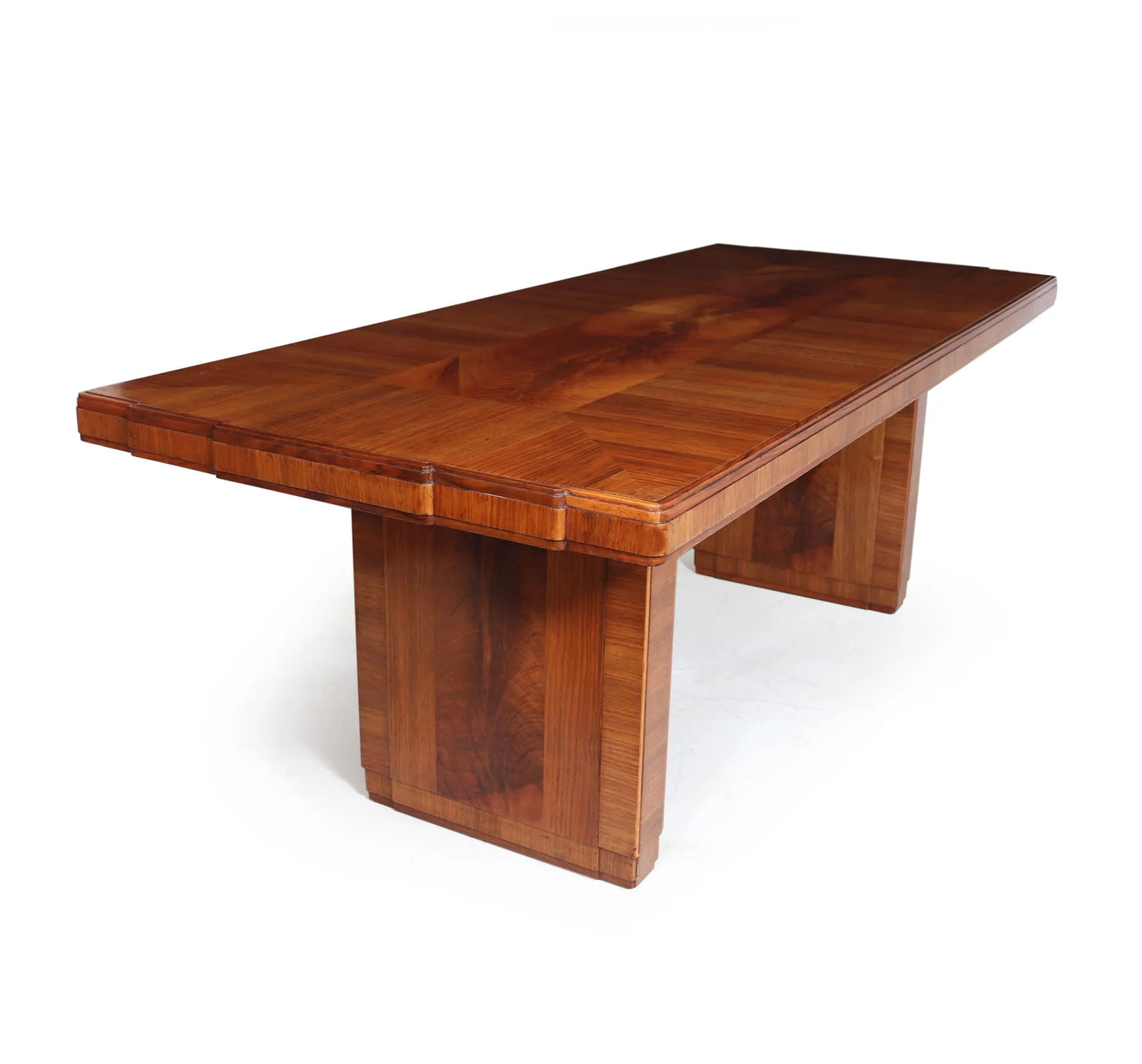 Art Deco Walnut Dining Table side