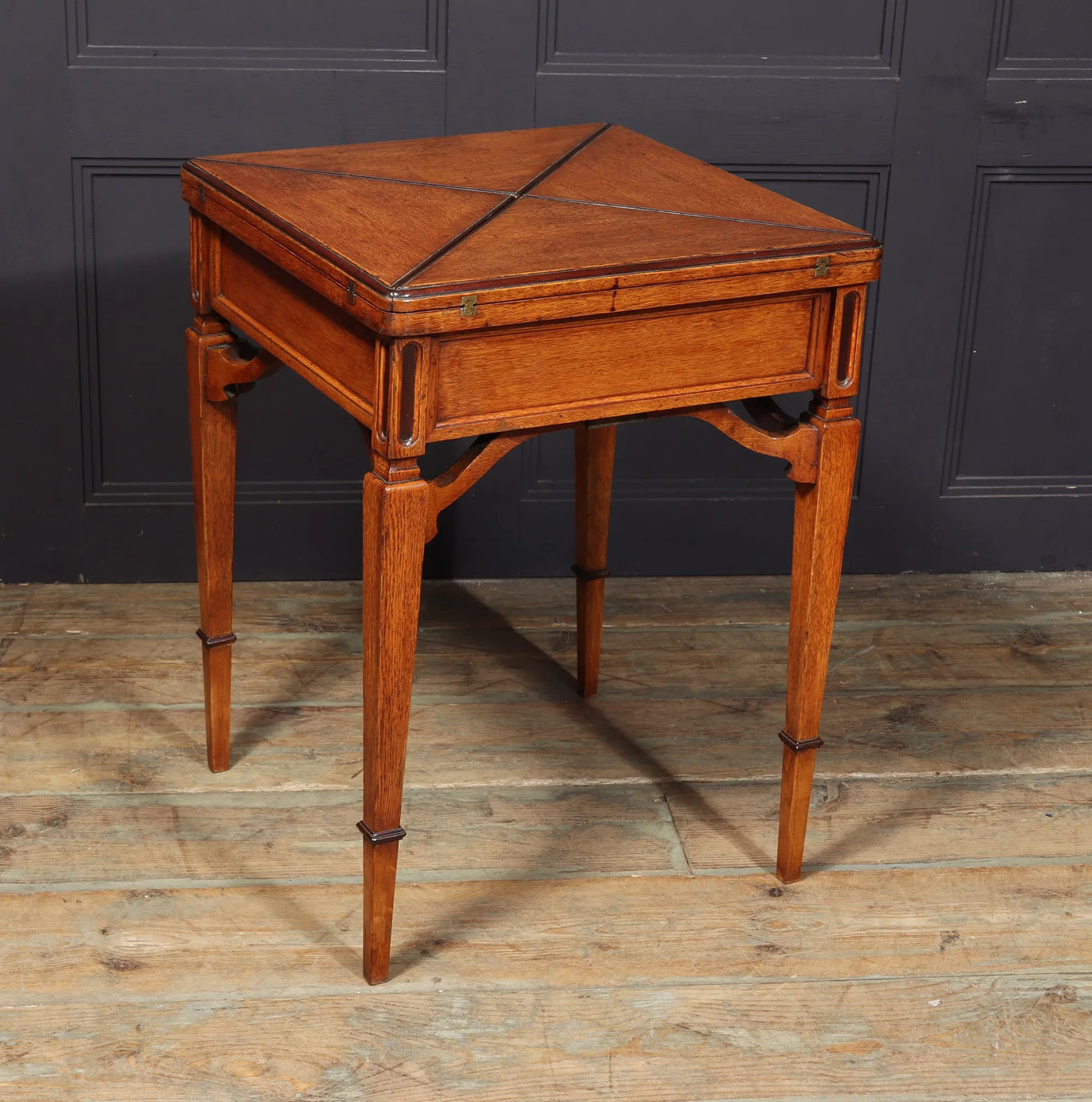 Arts And Crafts Oak Envelope Card Table