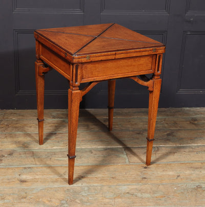 Arts And Crafts Oak Envelope Card Table