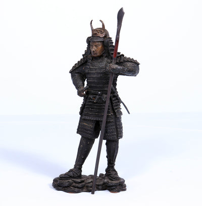 Bronze Sculpture of Japanese Samurai Warrior