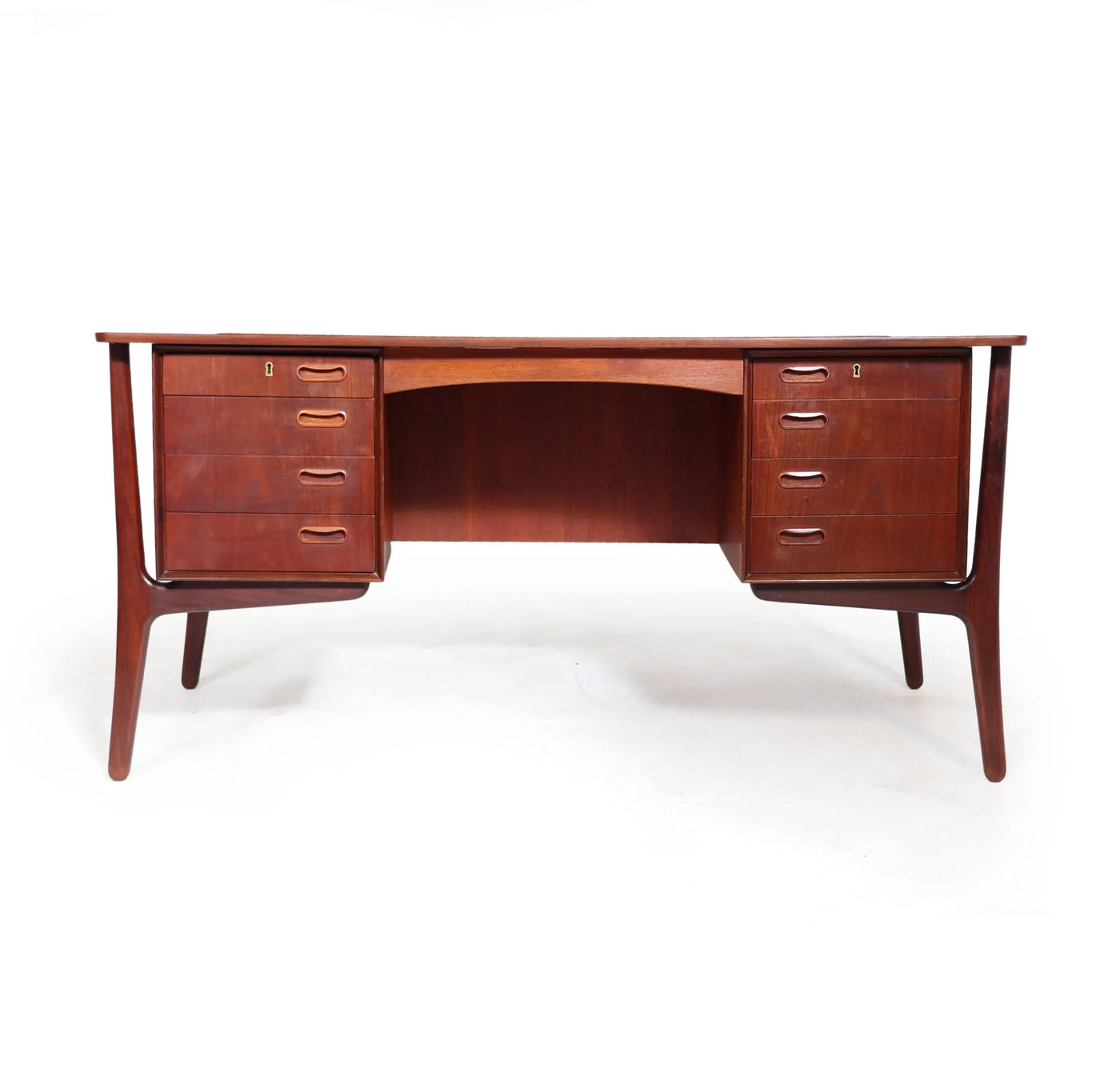 Danish Mid Century Teak Desk by Svend Madsen front