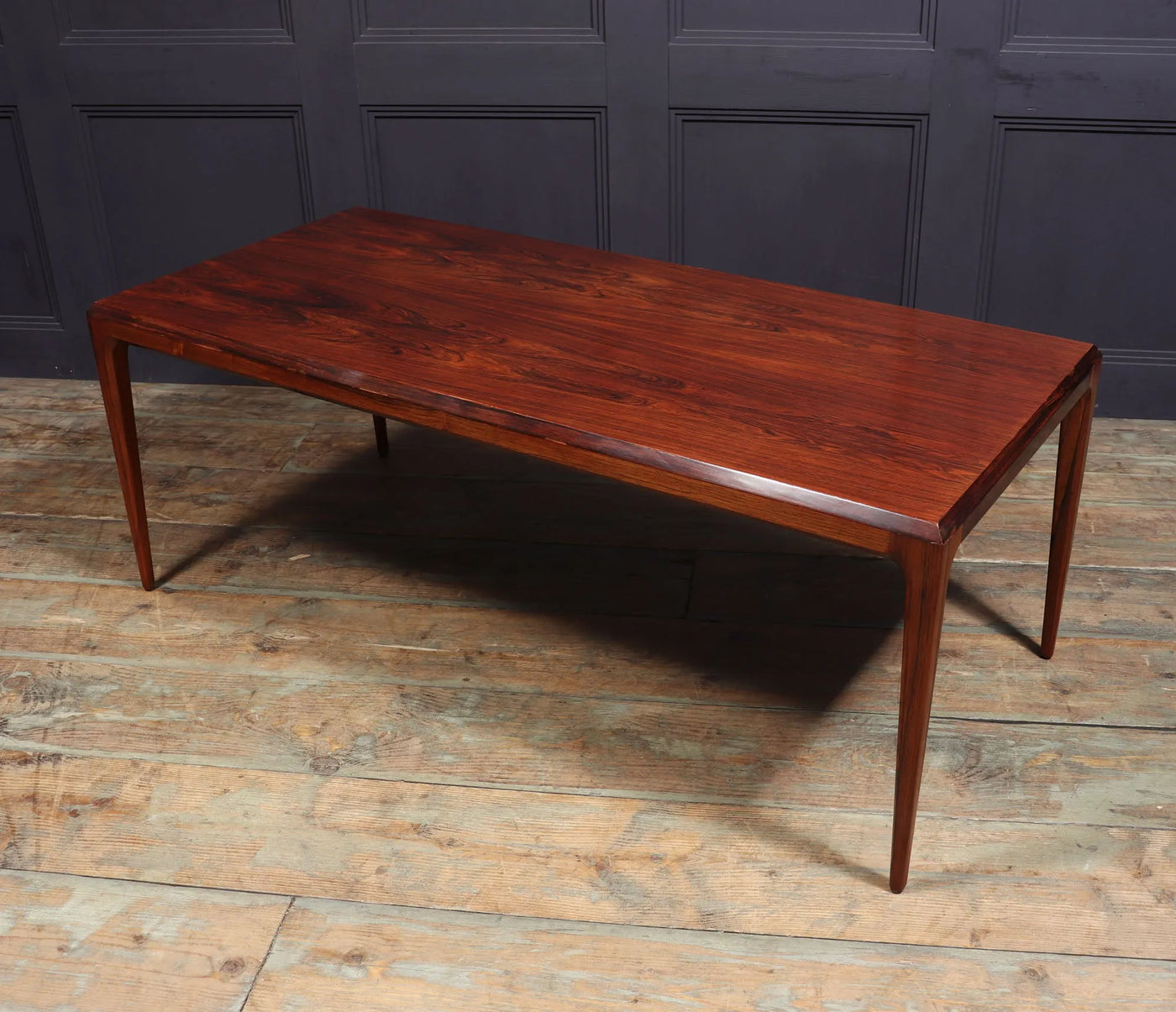 Danish Mid Century Rosewood Coffee Table by Johannes Andersen room