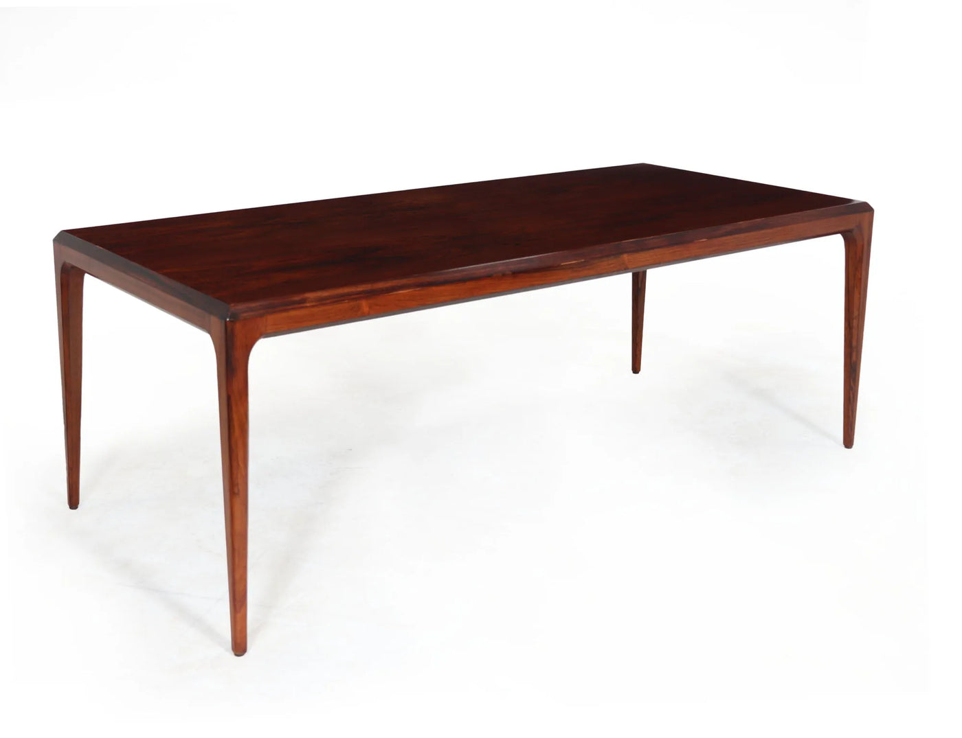 Danish Mid Century Rosewood Coffee Table by Johannes Andersen side