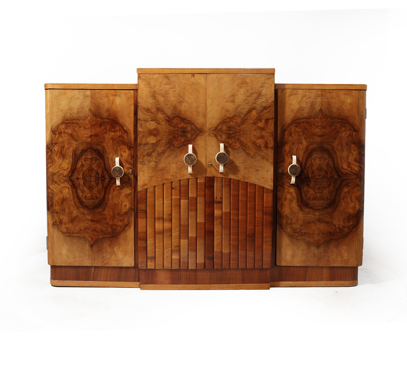 English Art Deco Walnut Sideboard