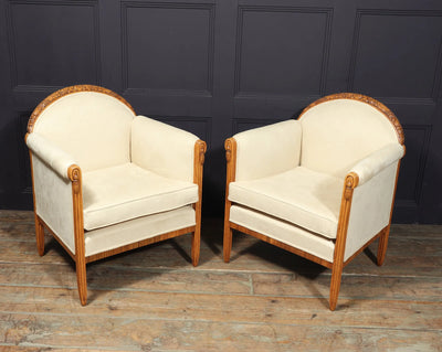 French Art Deco Armchairs by Paul Follot roo