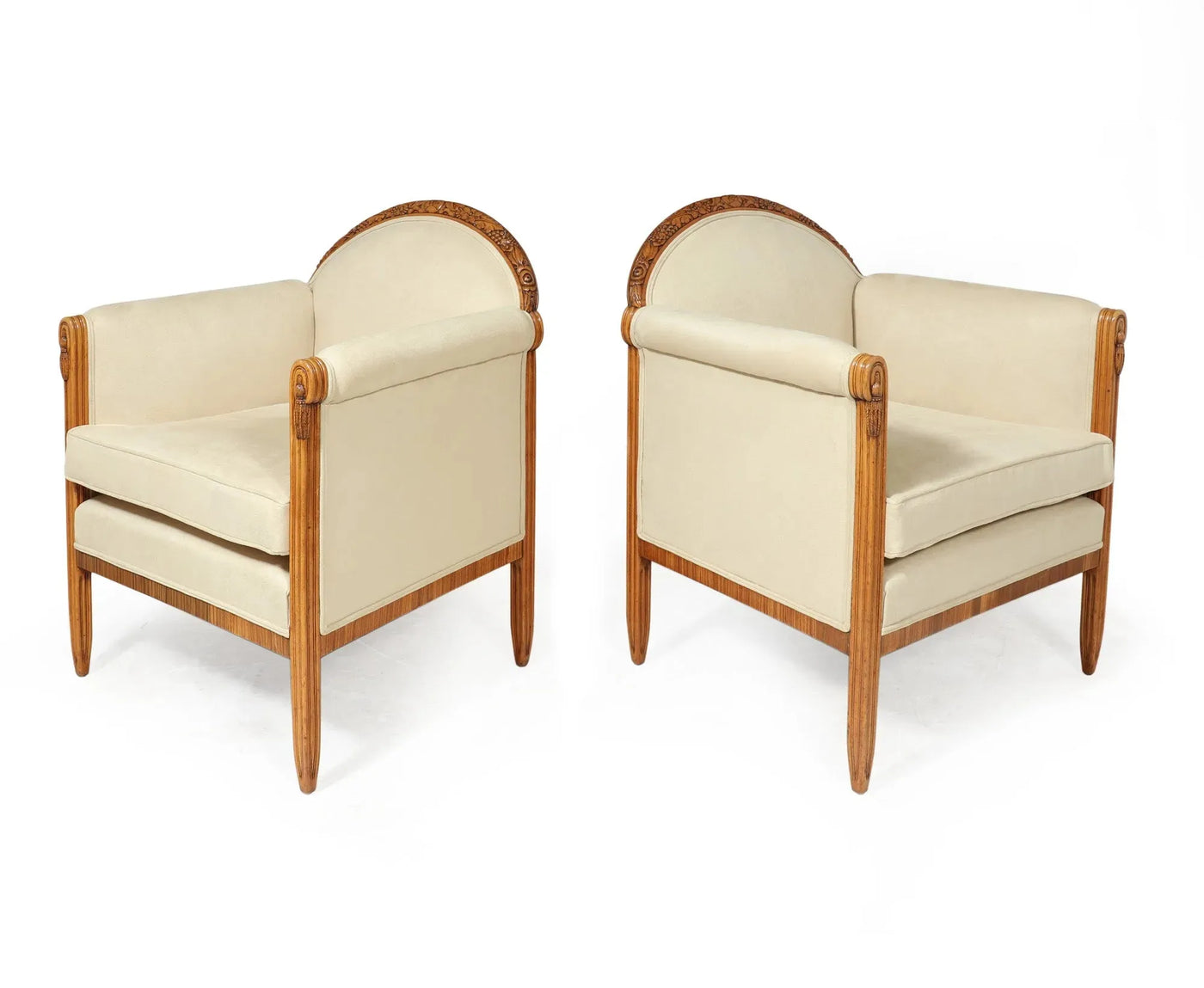 French Art Deco Armchairs by Paul Follot